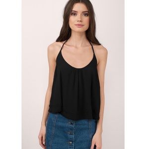 NWT//Tobi Road to Indio Black Gauze Top 🖤